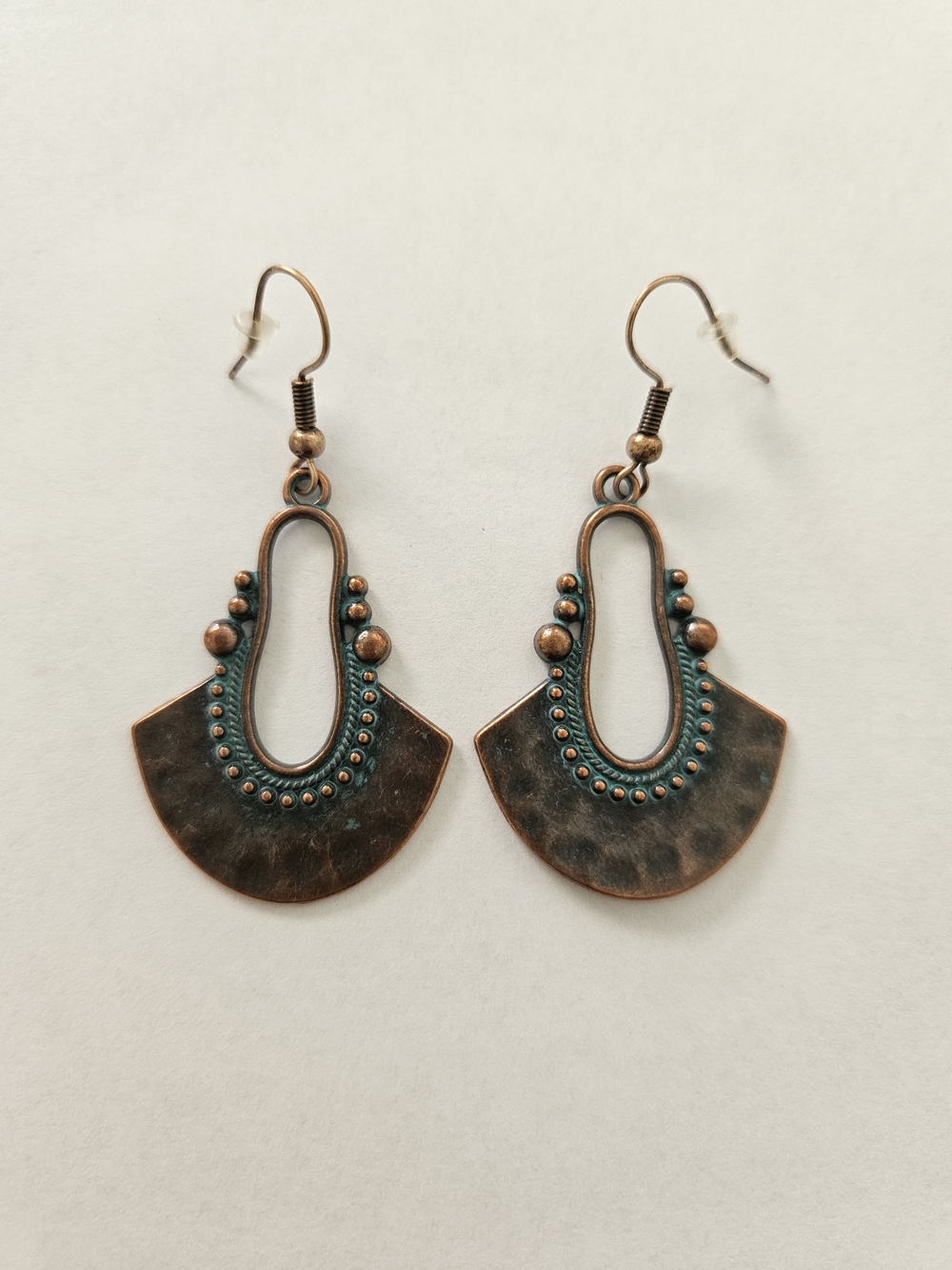 Drop Earrings Bronze With Teal Accent Bohemian Western Feminine Summer Festival - Picture 2 of 5